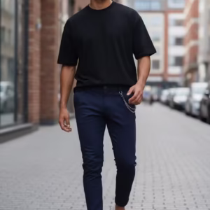 Pantaloni bărbați casual bleumarin – Model 10614