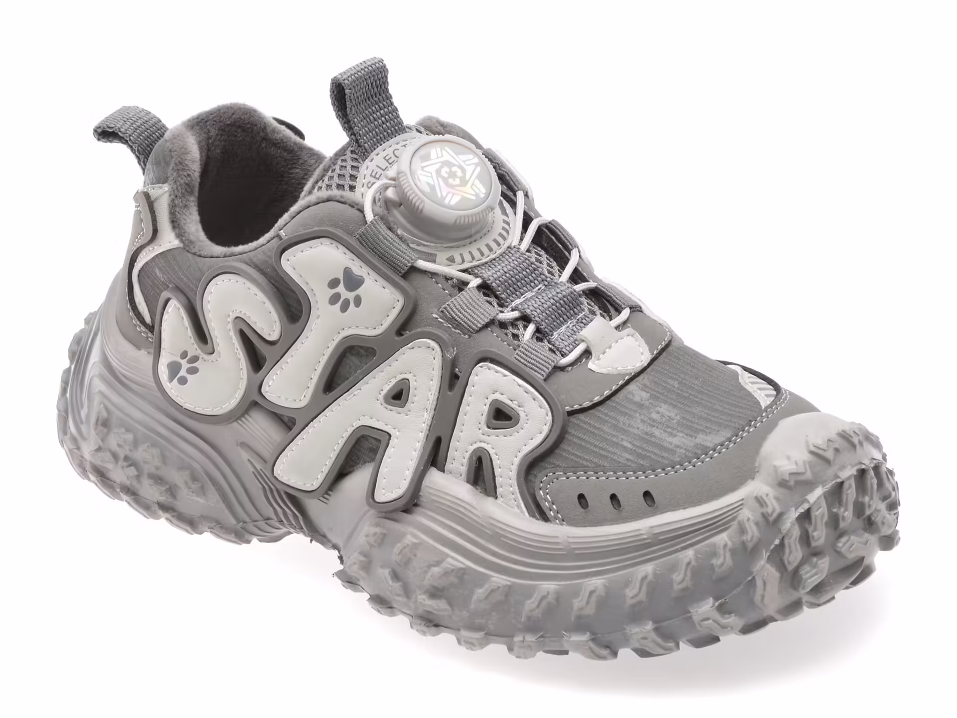 Ghete gri din piele ecologică pentru copii – SELECTION KIDS 532201