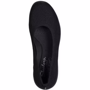 Balerini negri Skechers pentru femei – confort și eleganță din material textil