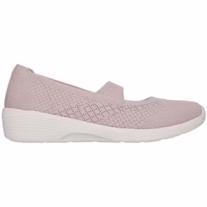 Balerini roz Skechers Arya Lovesome pentru femei – Pantofi casual din material textil
