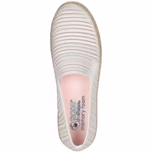 Balerini albi pentru femei Skechers – confortabili și din material textil
