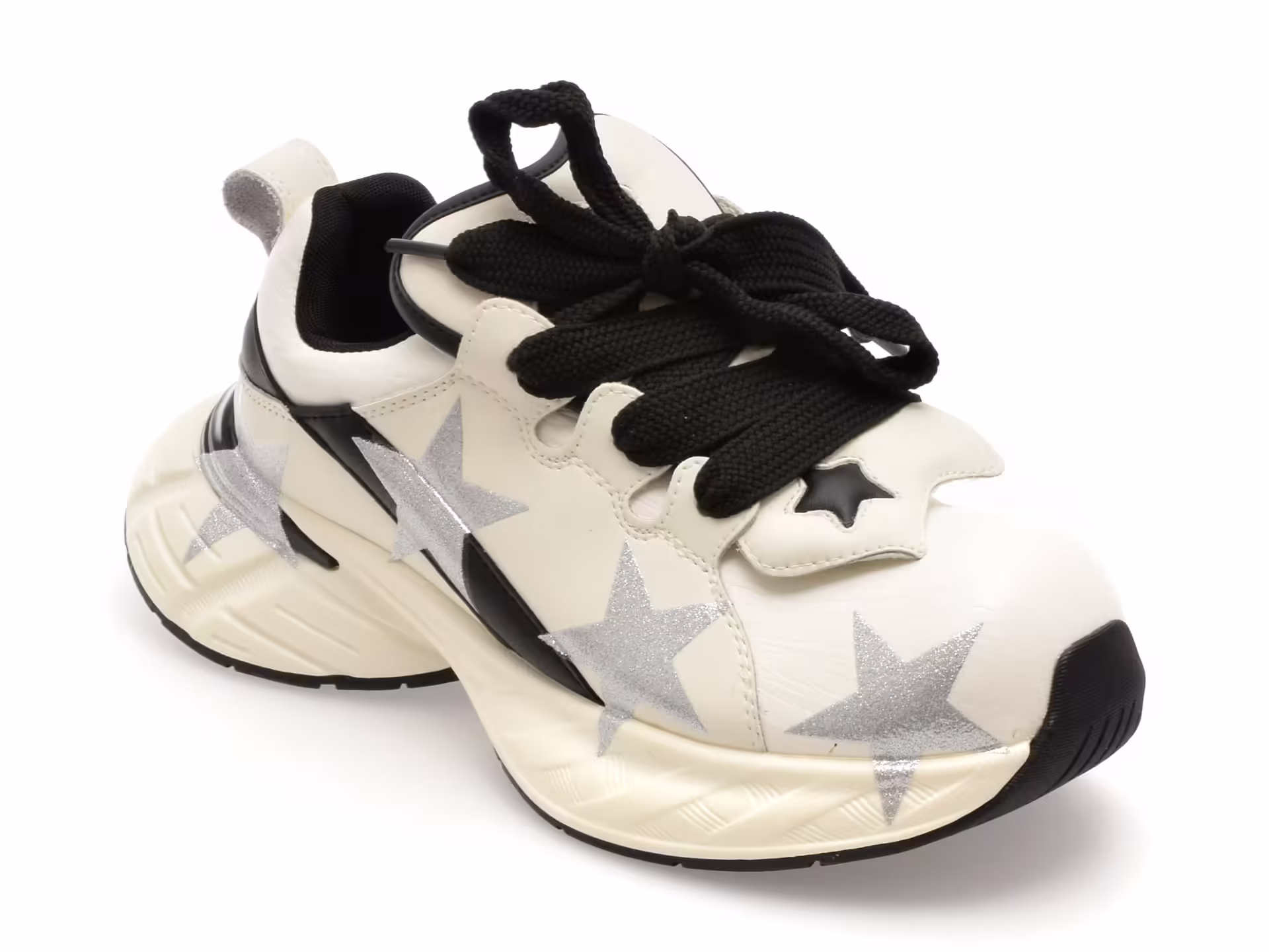 Pantofi sport alb-negru GRYXX din piele naturală pentru femei