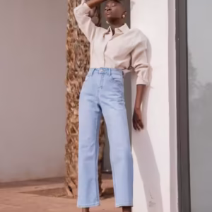 Blugi dama Ankle Staight Oraije albastru deschis JD409C