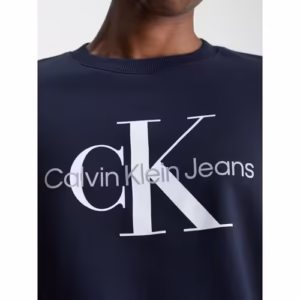 Bluza Barbati Calvin Klein Core Monogram Albastru Casual din Bumbac 100%
