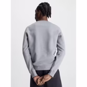 Bluză bărbați Calvin Klein gri casual din bumbac – Core Monogram premium