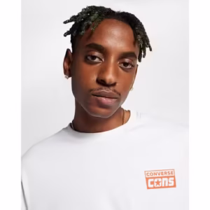 Bluză Albă Casual pentru Bărbați – Converse Cons din Bumbac 100%