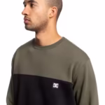 Bluza barbati Dc Shoes Rebel Crew Block 3 Greenblack EDYFT03456-XCCK