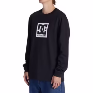Bluza barbati neagra DC Shoes Square Star din bumbac 100% – Stil Casual Urban