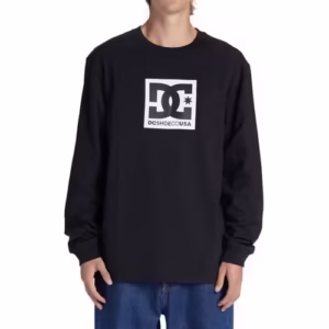 Bluza barbati neagra DC Shoes Square Star din bumbac 100% – Stil Casual Urban
