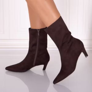 Botine Dama Loretta Maro din Piele Ecologica Intoarsa