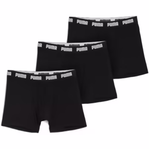 Boxeri Puma pentru bărbați - Lenjerie sport confortabilă, set de 3 bucăți, negru