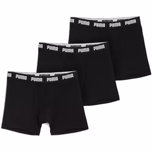 Boxeri Puma pentru bărbați – Lenjerie sport confortabilă, set de 3 bucăți, negru