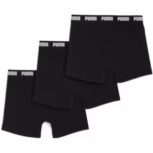 Boxeri Puma pentru bărbați - Lenjerie sport confortabilă, set de 3 bucăți, negru