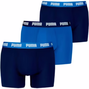 Boxeri Puma pentru bărbați Everyday Sport - Set de 3 bucăți, Albastru Casual