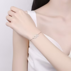 Bratara argint 925, JW645, model infinit, placata cu rodiu