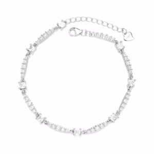 Brățară din argint 925 pentru dama, model elegant, placată cu rodiu - JW1606