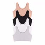 Bustiera din bumbac pentru dama, cu bretele groase, 46720, Crem