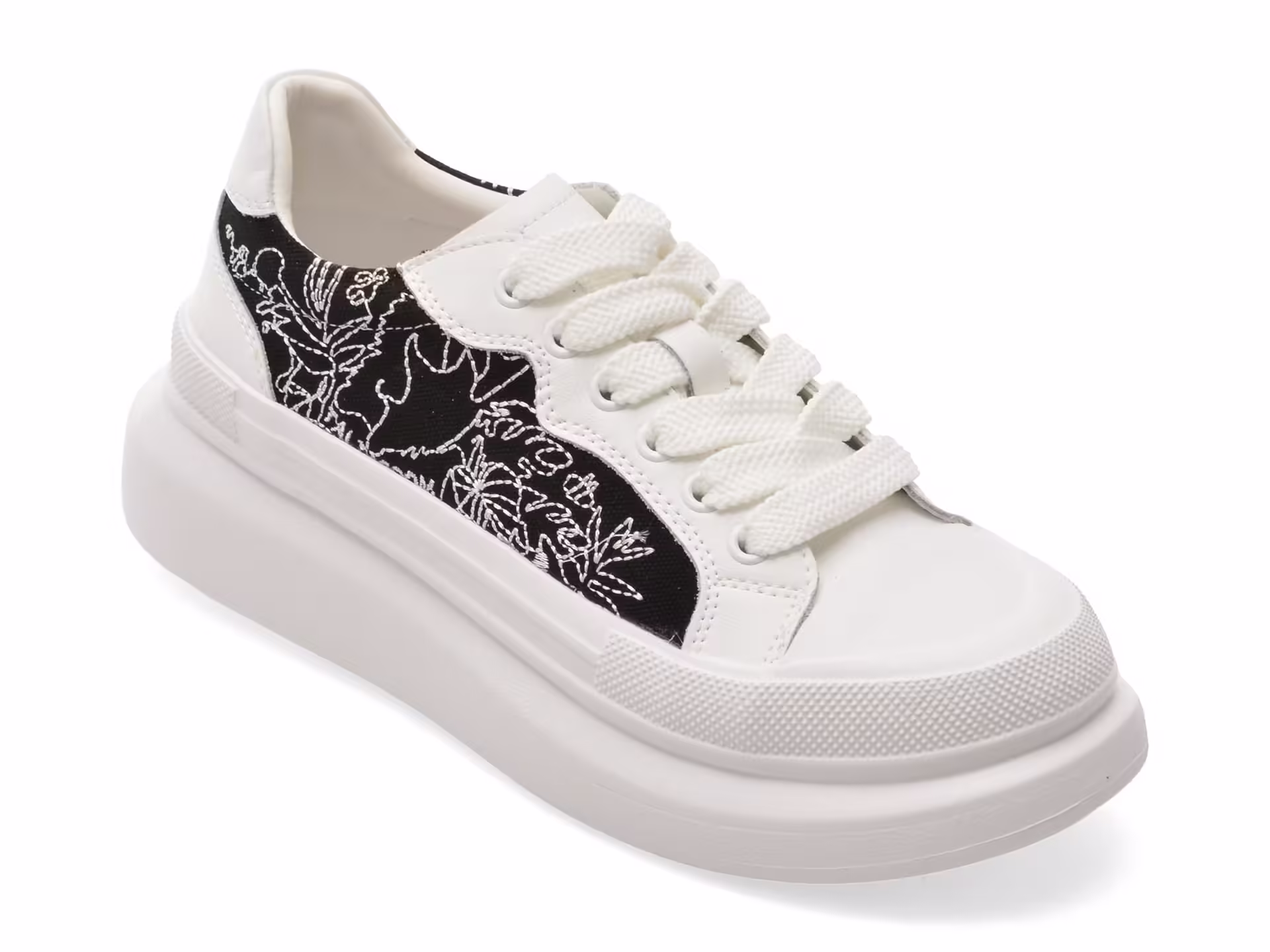 Pantofi sport alb-negru PASS COLLECTION SL60008 – confort și stil pentru femei