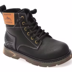 Ghete negre din piele naturală SELECTION KIDS pentru copii