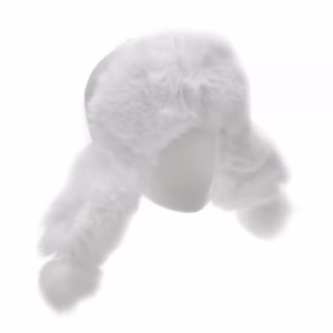 Caciula KLOP albă, ZIMUSKA, din piele naturală pentru femei