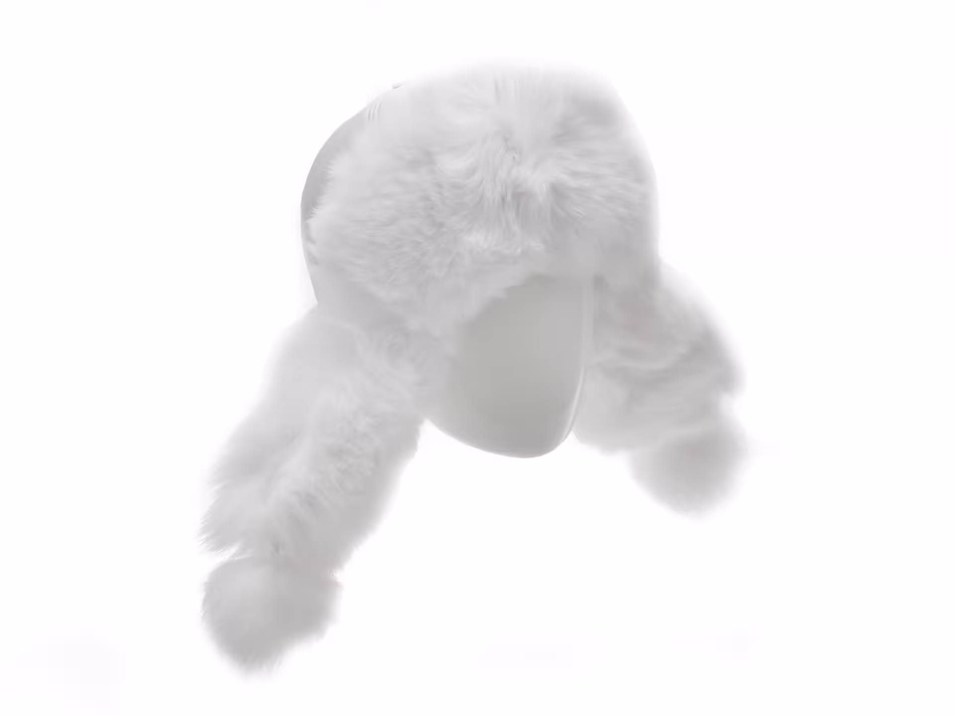 Caciula KLOP albă, ZIMUSKA, din piele naturală pentru femei
