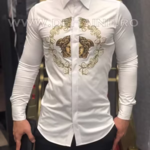 Cămașă Albă Slim Fit pentru Bărbați – Casual și Office – Elegantă – Zara – Bumbac și Licra