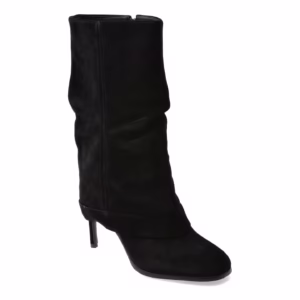 Cizme din piele întoarsă elegante EPICA negre pentru femei – Model 202711