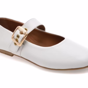 Balerini din Piele Naturală Albi FLAVIA PASSINI pentru Femei, Model 152
