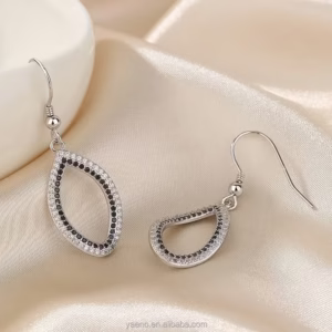 Cercei argint 925, JW1580, model elegant, placati cu rodiu