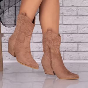 Ciocate Dama Camel din Piele Ecologica Intoarsa – Talina