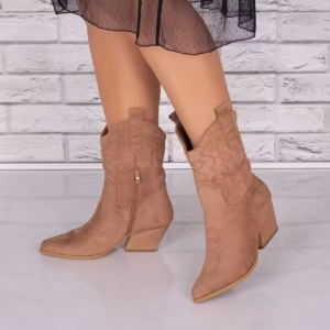 Ciocate Dama Camel din Piele Ecologica Intoarsa – Talina