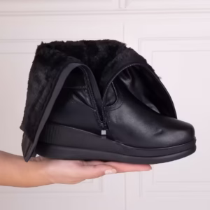 Cizme Dama Imblanite Negre din Piele Ecologica – Stil si Confort