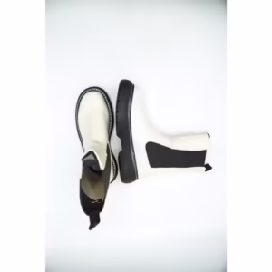 Cizme Chelsea femei Pepe Jeans Yoko piele ecologică albe casual elegante