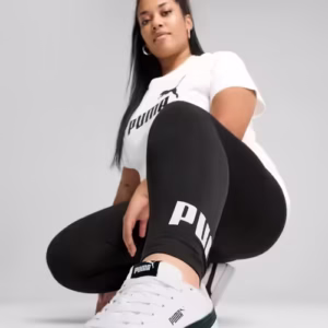 Colanți sport pentru femei Puma Ess No 1 Logo - Negri, pentru fitness și antrenament