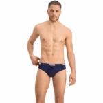 Costum de baie barbati Puma pentru înot, slip sport albastru, design masculin modern