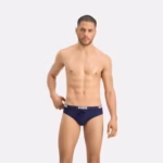 Costum de baie barbati Puma pentru înot, slip sport albastru, design masculin modern