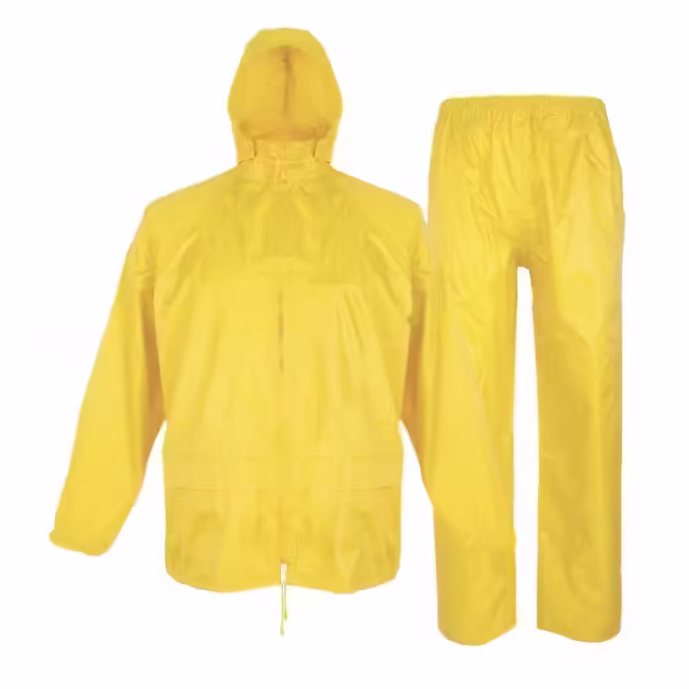 Costum de ploaie, culoarea galben, impermeabil cu gluga ascunsa Renania Bonn GALBEN, 3XL