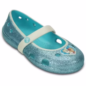 Balerini Crocs Keeley Frozen Flat Albastru deschis – Pool