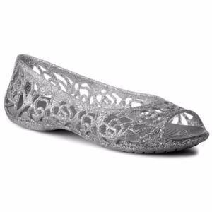 Balerini Crocs Kids’ Isabella Glitter Flat GS Argintiu – Silver