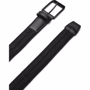 Curea Elastică Unisex Under Armour Braided Golf Neagră pentru Bărbați și Femei
