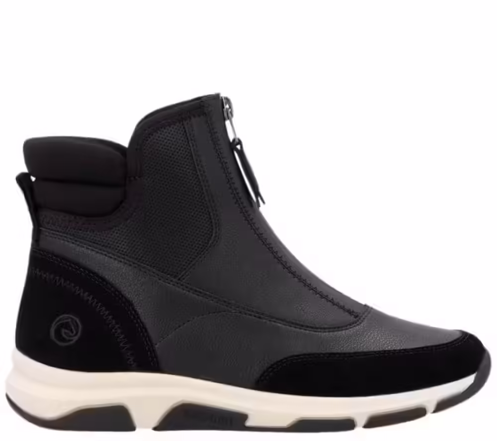Gheata casual, dama, REMONTE, D1S72-02 negru, piele naturala