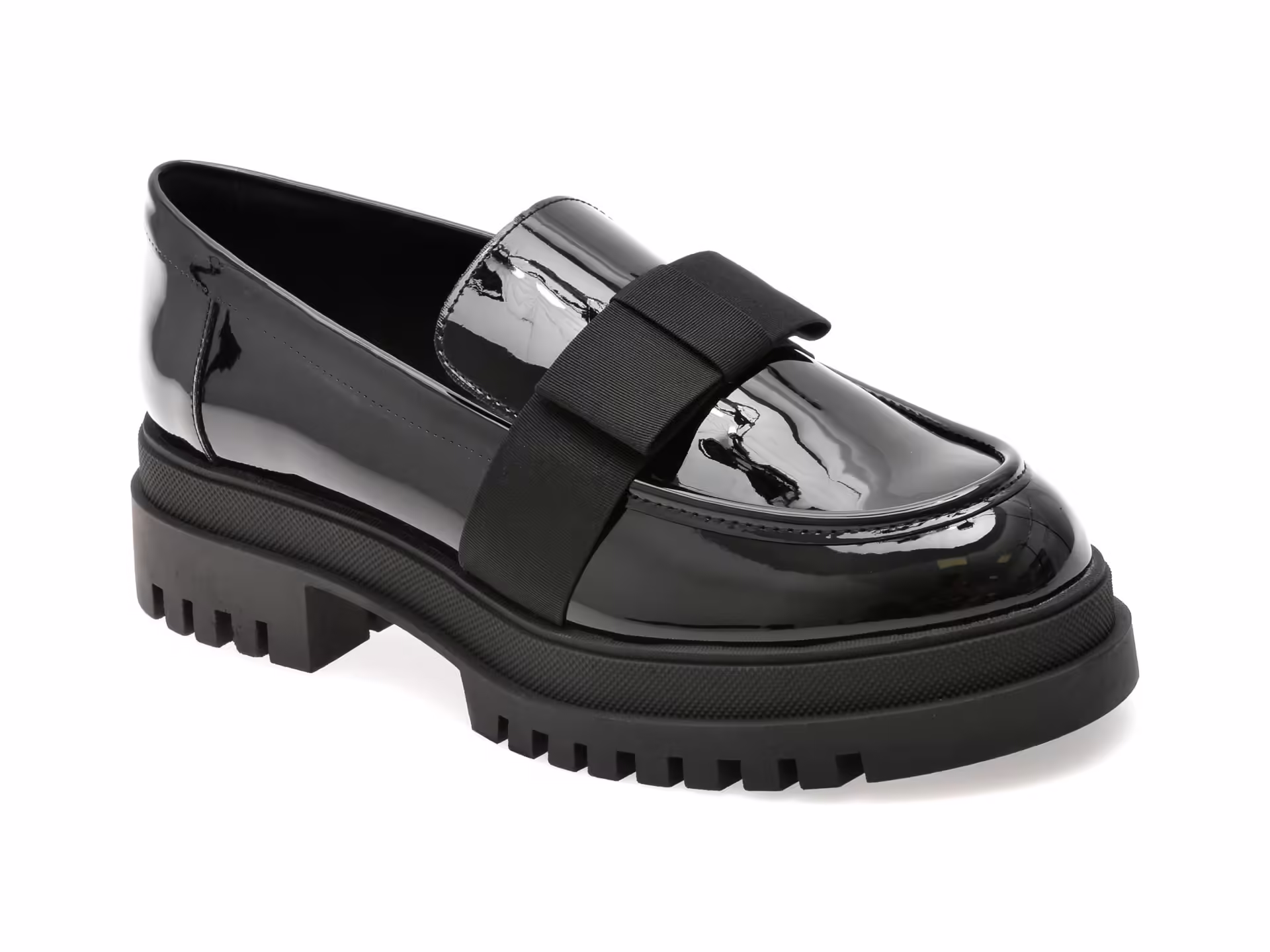Mocasini ALDO negri pentru femei – THEATRIC 001 din piele ecologică lacuită