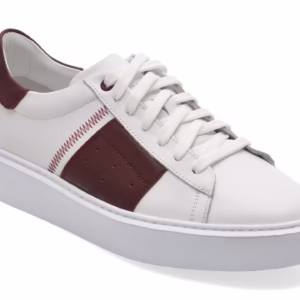 Pantofi sport MARCO BUFFON albi, BF351, din piele naturala