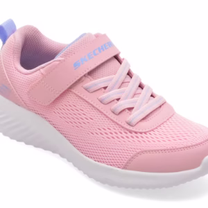 Pantofi sport SKECHERS roz BOUNDER din material textil pentru fetițe