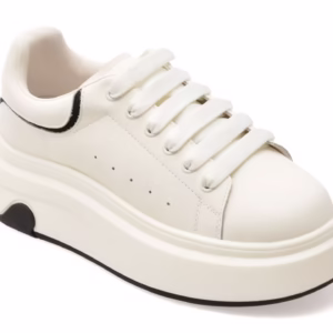 Pantofi Sport Alb-Negru GRYXX din Piele Naturala pentru Femei