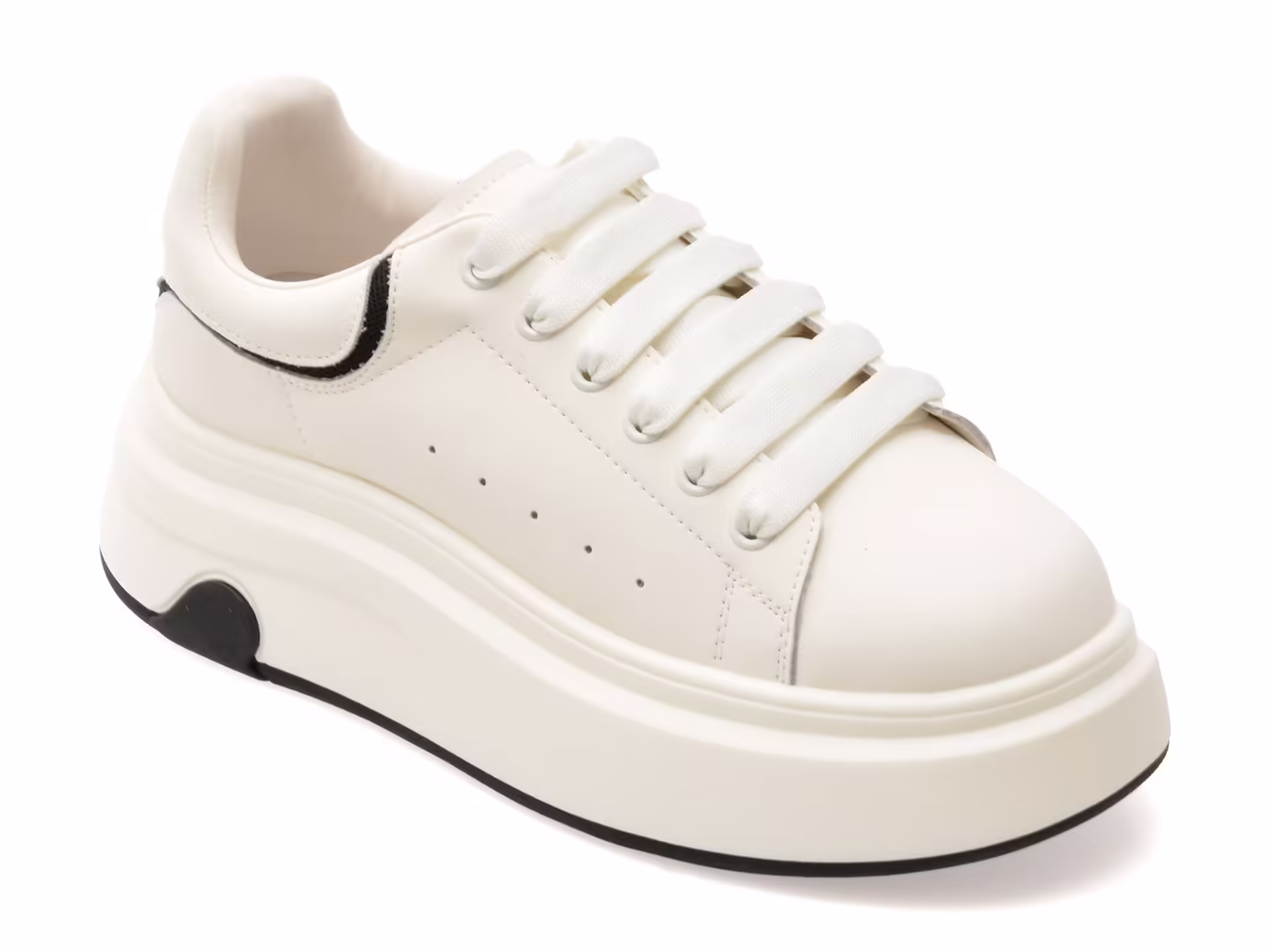 Pantofi Sport Alb-Negru GRYXX din Piele Naturala pentru Femei