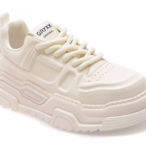 Pantofi sport albi GRYXX din piele naturală pentru bărbați – 69083