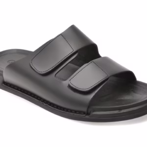 Papuci negri din piele naturală pentru bărbați GRYXX UZ255