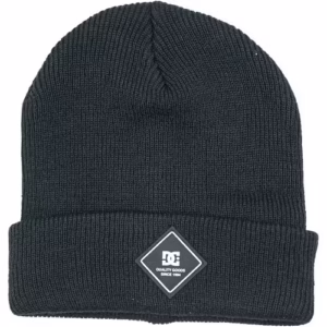 Fes bărbați negru DC Shoes Label Beanie din acril și poliester reciclat – Casual pentru iarnă