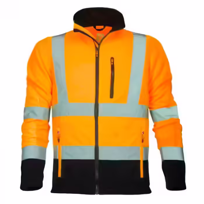 Fleece de lucru portocaliu reflectorizant, Ardon SIGNAL M, PORTOCALIU FLUO